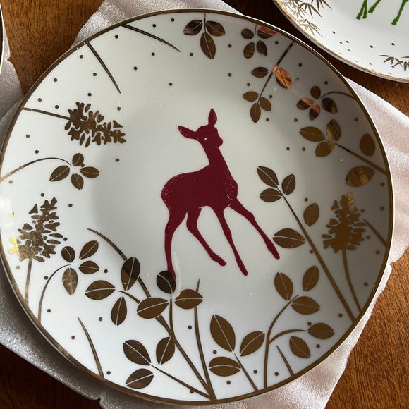 The Met "Asian Woodlands" plates set NIB - Picture 6 of 12